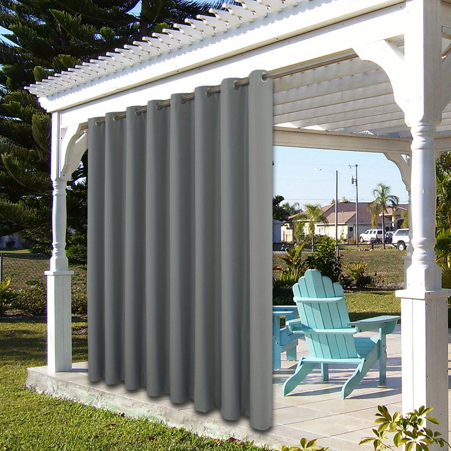 Waterproof Grommet Top Curtain for Indoor & Outdoor