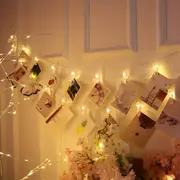 1pc 4 9ft 9 8ft 10led 20led photo clip lights string party birthday festival decorative light string wall decoration light details 4