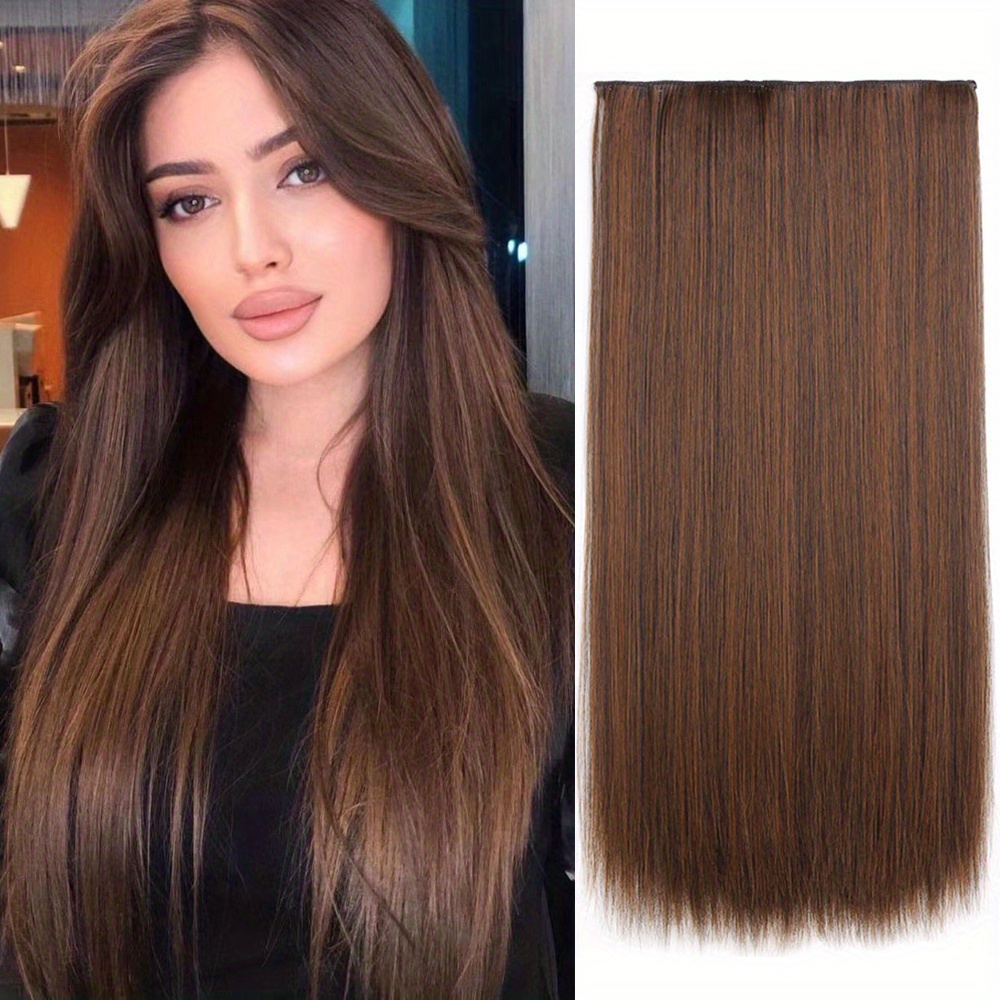 Hair extensions 3/4 hotsell full head medium brown