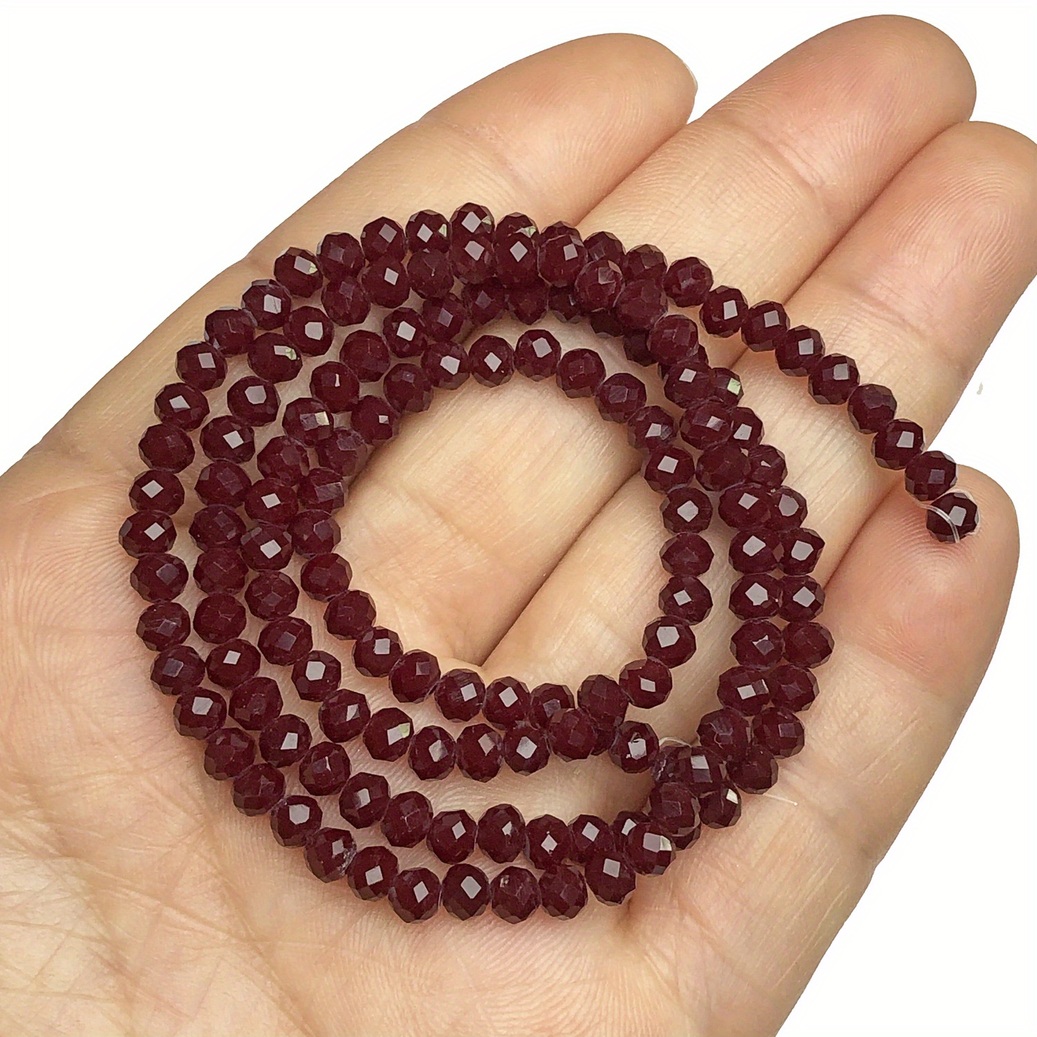 5x3mm Faceted Garnet Beads Charms Flat Rondelle Shape Tiny Beads for  Jewelry Making Diy Bracelet Accessories Wholesale