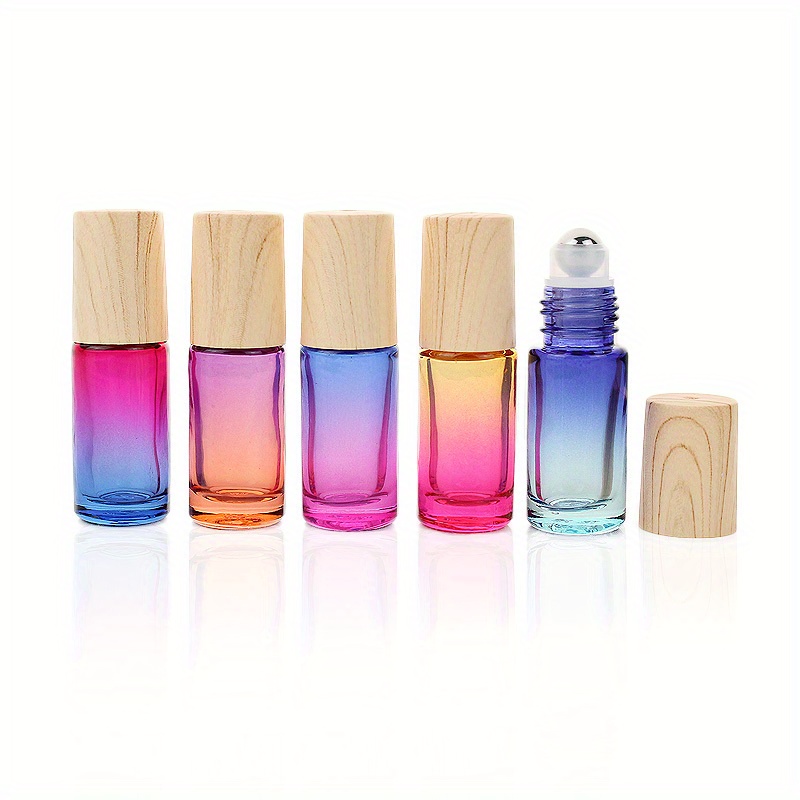 Set Of Glass Vials And Bottles With Multicolored Liquid Various