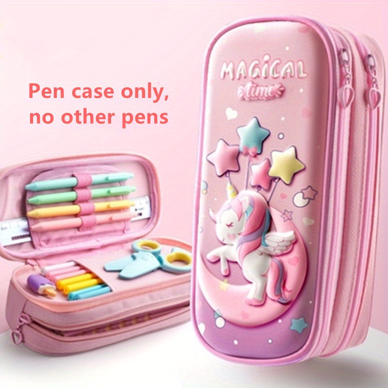 Unicorn Design EVA Cover Pencil Case with Compartments, Pencil