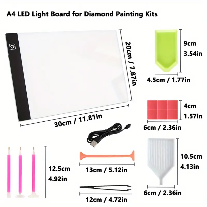 Usb Powered Led Light Pad For Diamond Painting: Adjustable - Temu