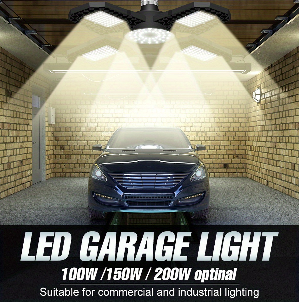 Lampe de garage led déformable de 100w