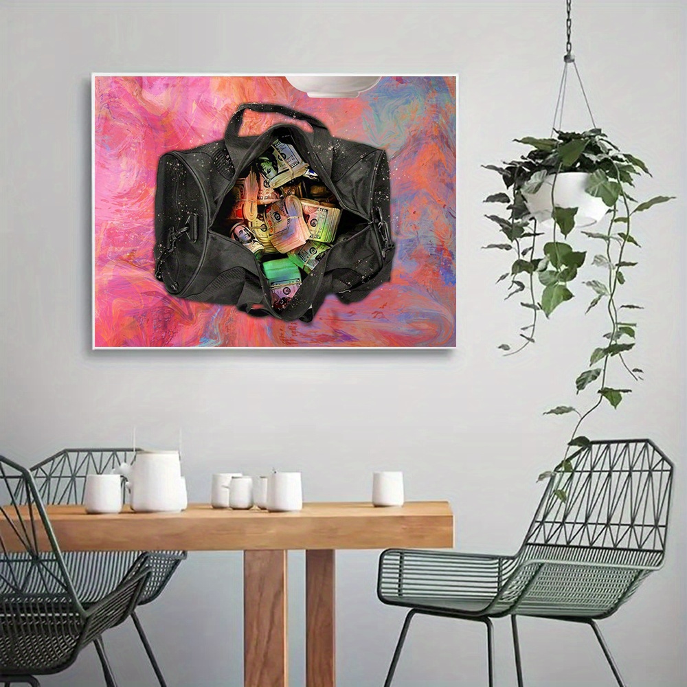 Wall Poster, Wall Canvas, Canvas Painting Home Decor Money Bags