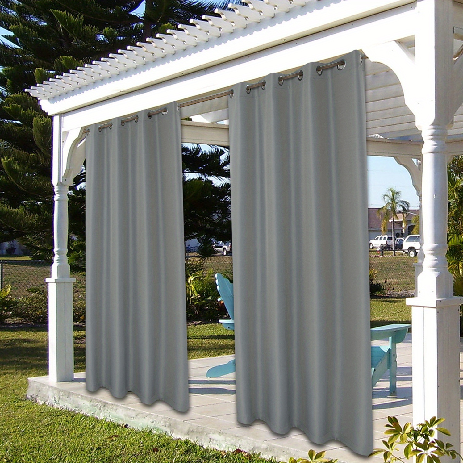 Waterproof Grommet Top Curtain for Indoor & Outdoor