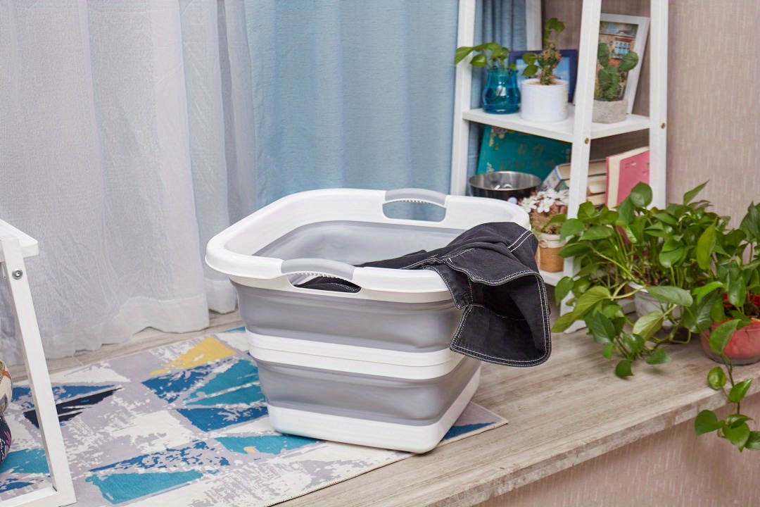 Large Capacity Foldable Laundry Basket With Drain Plug - Collapsible Dirty  Clothes Storage Basket For Easy Cleaning - Temu