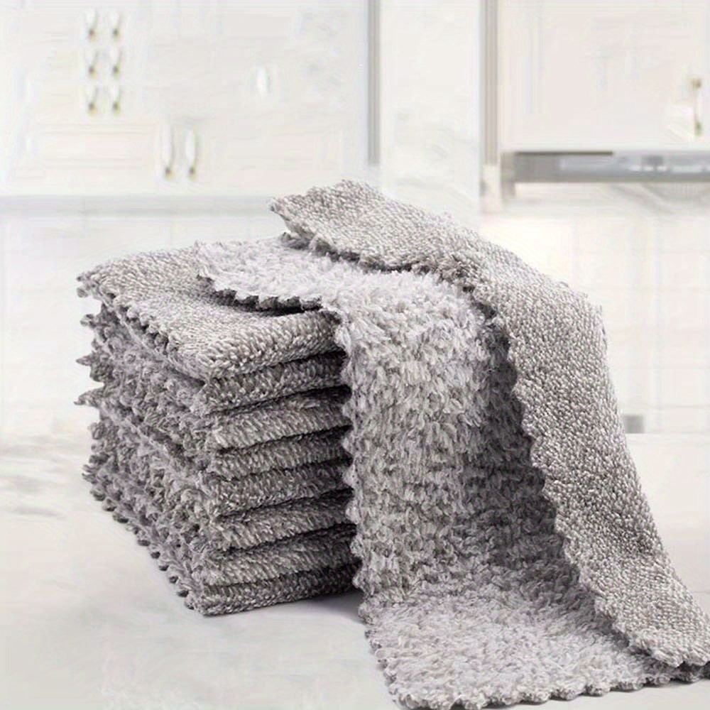  Trapos de cocina de algodón para el hogar, absorbentes y no se  pelan fácilmente, toalla de limpieza, paño de cocina húmedo y seco, cepillo  para limpiar la cocina (B, tamaño único) 