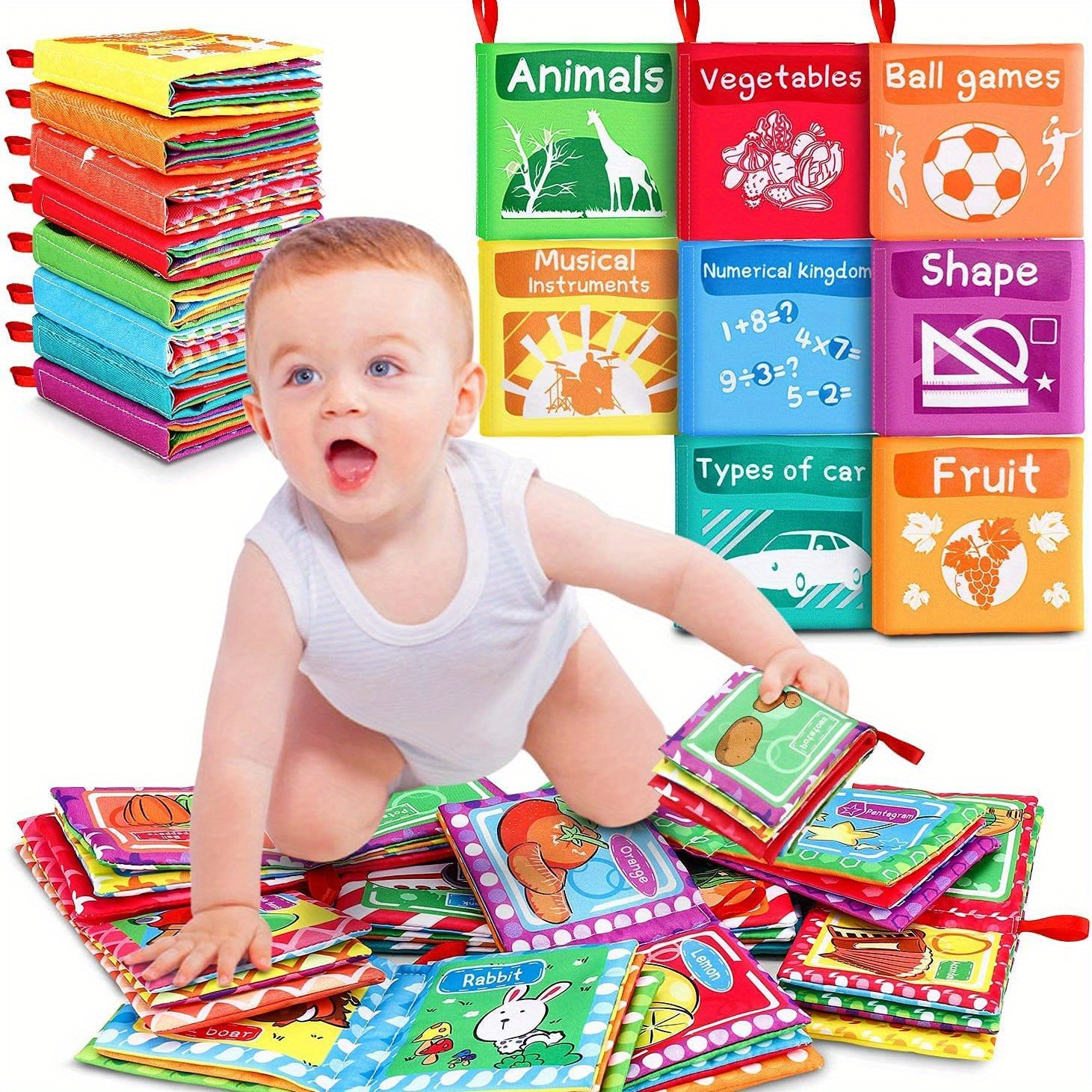 METODIM Libro Bebe de Tela, 2PCS Activity Libros Blandos con