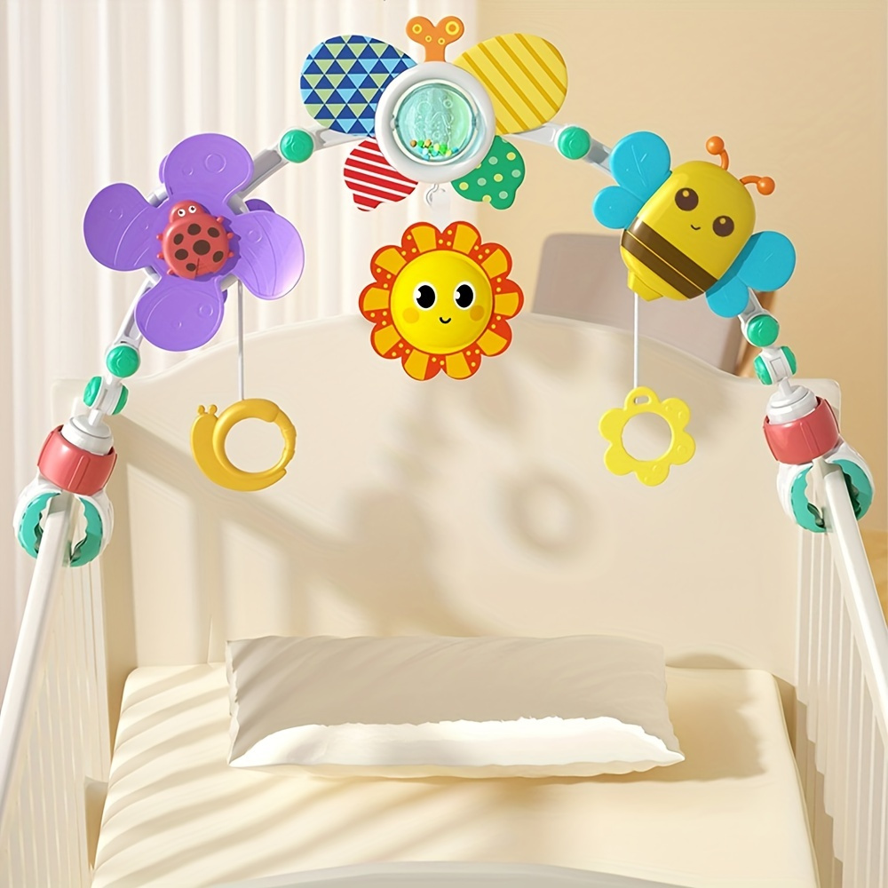 HUANGER Hanging Butterfly Crib Bassinet Mobile Baby Toy Rattles, Safety Newborn Bed Bell Toys No Battery Operation Required