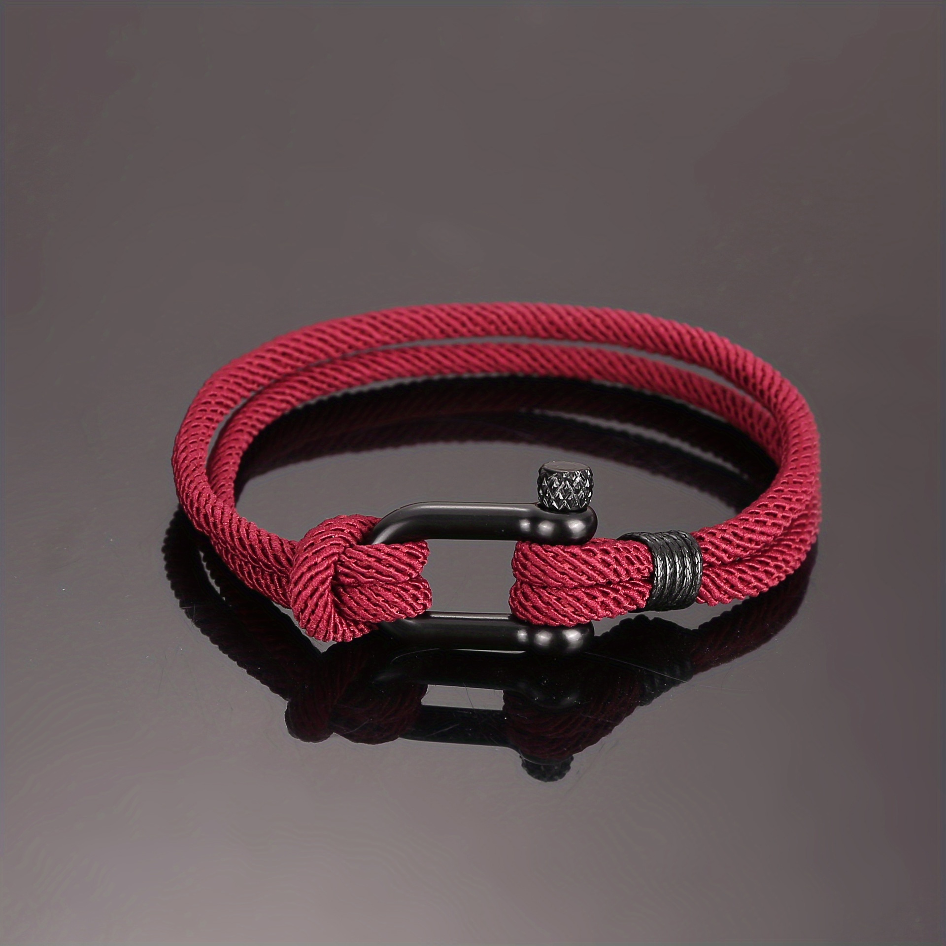 1pc Men's Rope Braid Bracelet Men Red Thread Bracelet Attract Magnetic Couple Bracelet,Temu