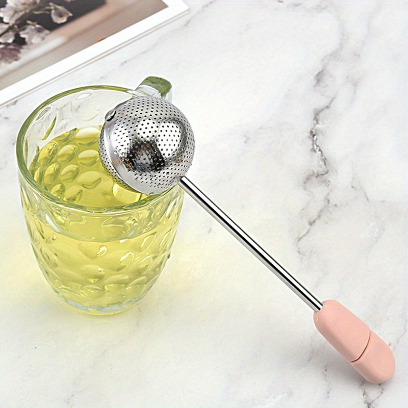 1pc stainless steel tea infuser reusable mesh tea strainer for loose leaf green tea   mug and teapot teaware details 8