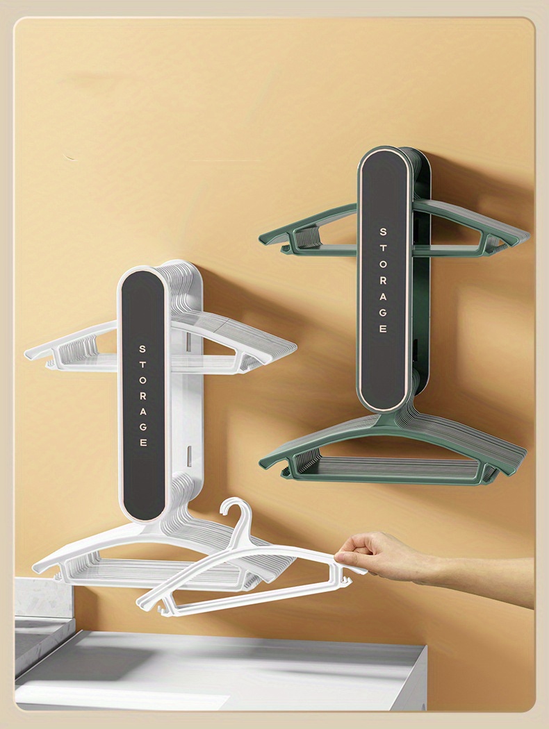 Retractable Hanger Storage Rack Wall Mounted Clothes Drying Temu