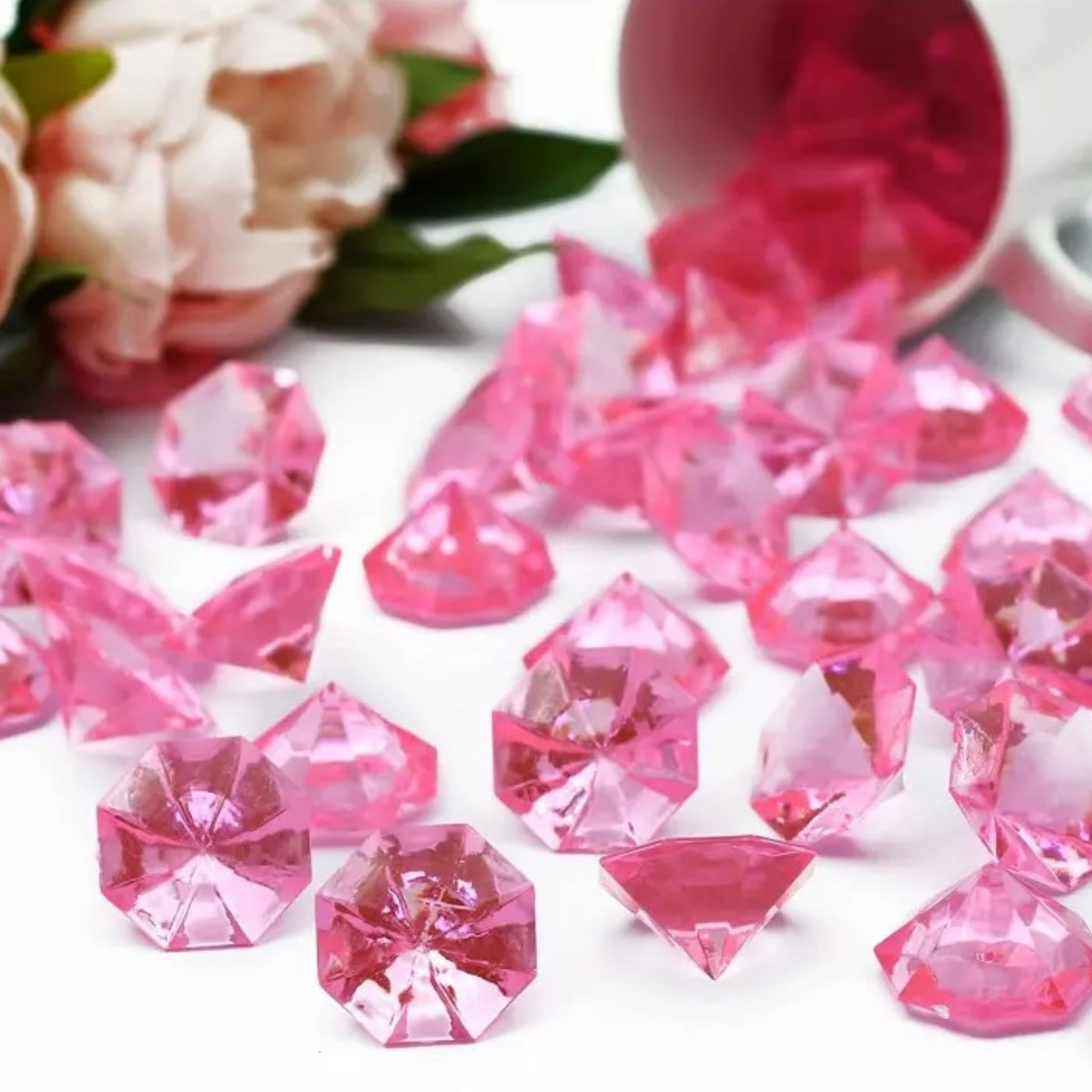 1 Set Colorful Plastic Diamonds Gems Fake Gem Jewels Acrylic