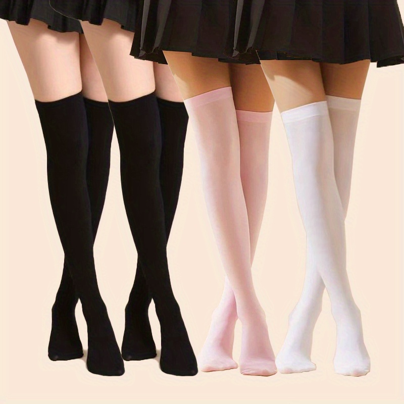 Thin Knee Socks Comfy Breathable Thigh High Socks Stretchy - Temu