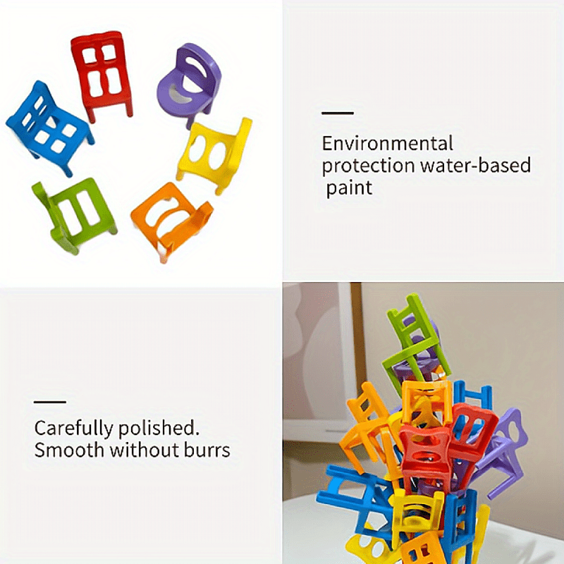 Height Stack Chair Educational Toys Building Blocks Stack Temu