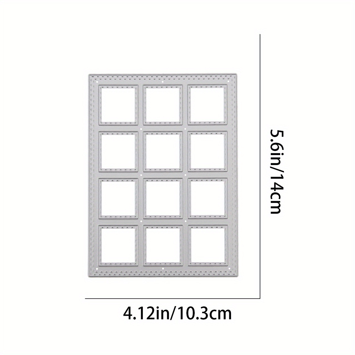 Metal Cutting Dies For Square Lattice Designs, Perfect For Scrapbooking, Card Making, And Embossing Projects