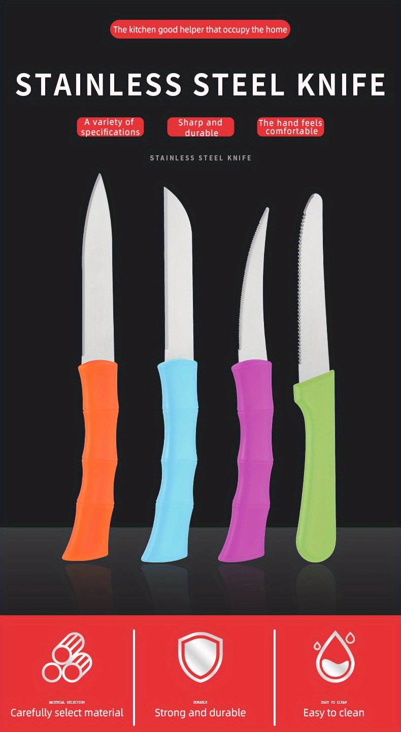 Knives Set Stainless Steel Knives Set Fruit Knife Paring - Temu