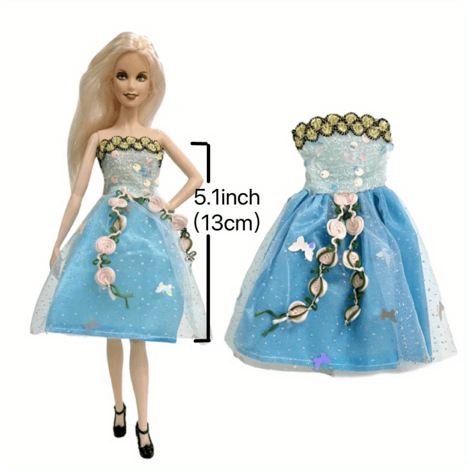 1x Doll Clothes Fashion Dress Daily Wear Skirt Party Gown Blouse