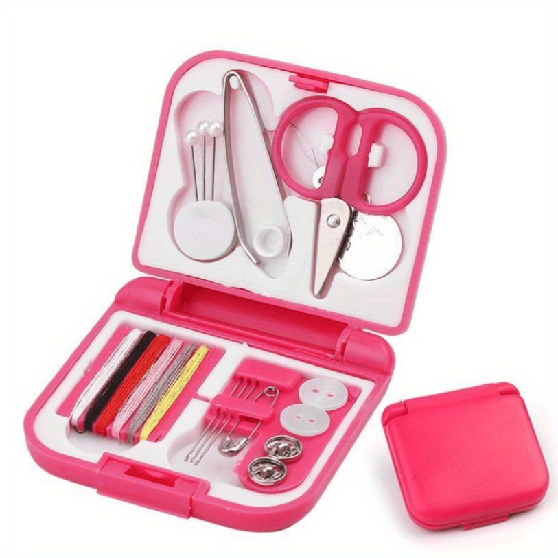 Mini Portable Sewing Kit Storage Box Travel Household Sewing - Temu