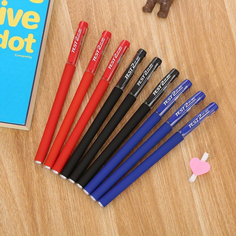 Test 2 GP-380 Black Gel Pen Pack of 6 - Sleek and Smooth for Effortless  Writing