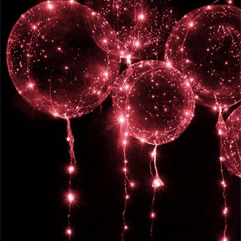 Light Bubble Balloons Set Sticks + Light Clear - Temu Canada