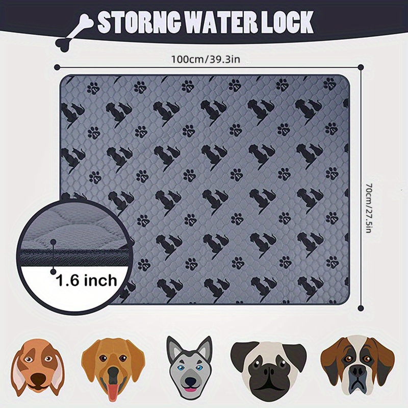 1pc pet mattress washable dog and cat pattern diaper pad reusable dogs training washable puppy pad details 3