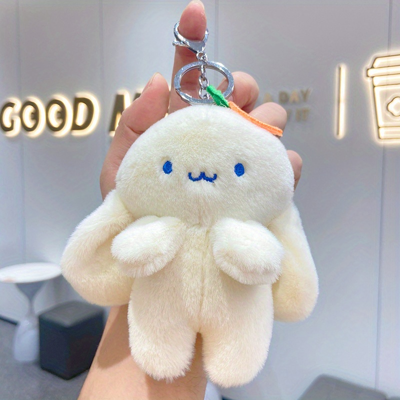 1pc Cartoon Rabbit Doll Keychain Cute Fuzzy Animal Key Ring Purse Bag  Backpack Car Charm Women Boys Girls Childrens Day Gift, High-quality &  Affordable