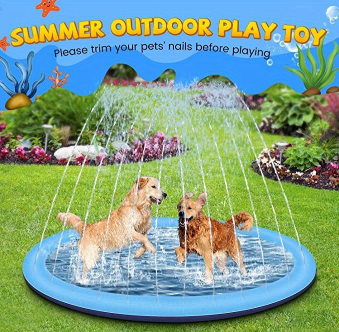 Non-slip Splash Pad For People And Dog, Thicken Sprinkler Pool Summer  Outdoor Water Toys - Fun Backyard Fountain Play Mat For Girls Boys Or Pet  Dog - Temu