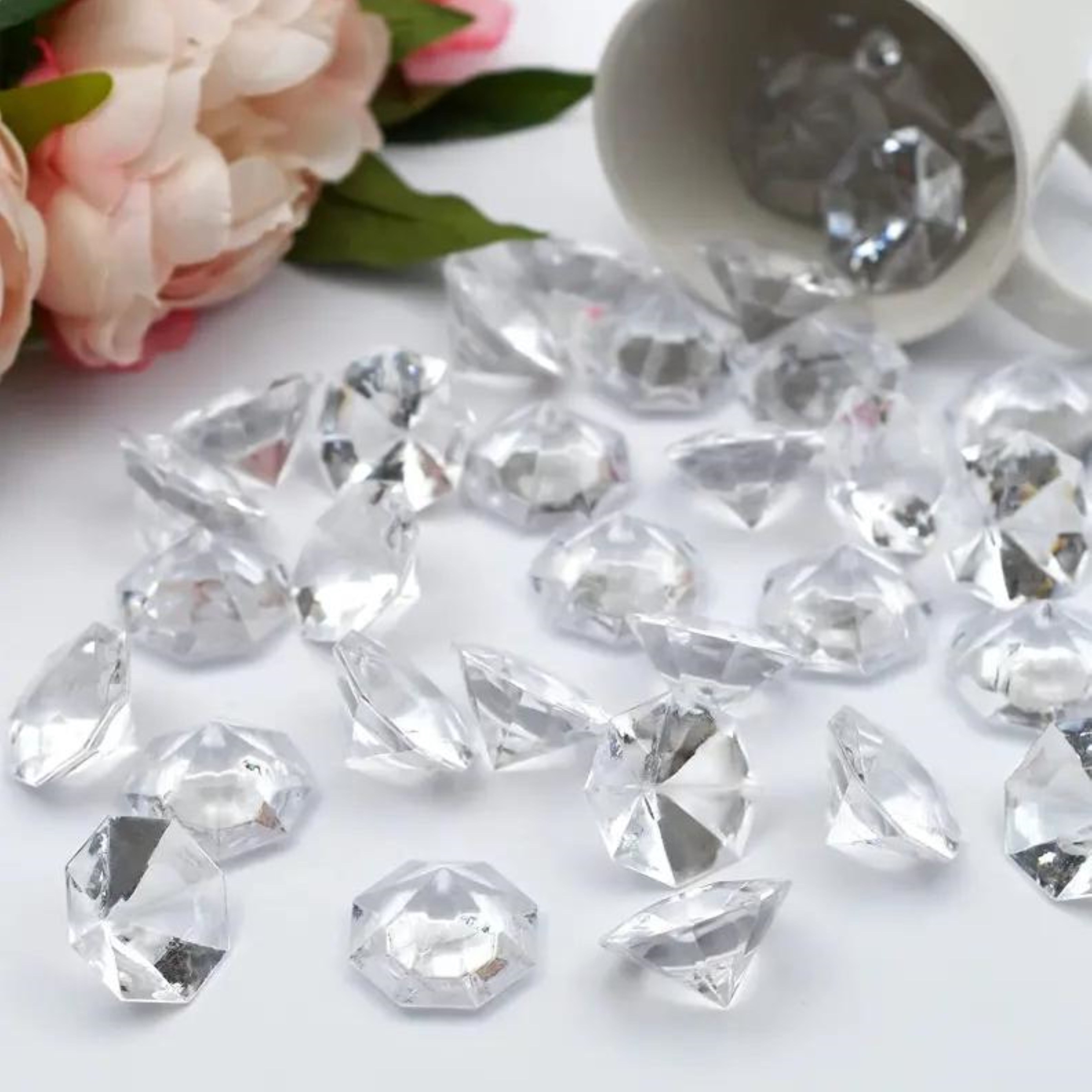 200Pcs Bulk 11*14mm Plastic Acrylic Gems Faux Pirate Diamond