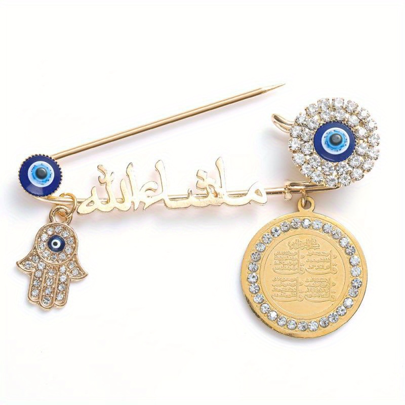 Stylish Devil's Eye Brooch Pin - Alloy Accessory for Collars & Clothing details 0