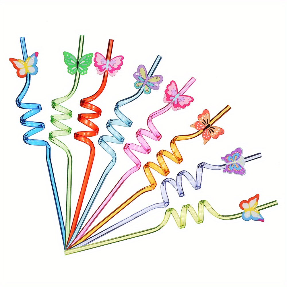 Creative Butterfly Plastic Straws - Reusable And Replacement Straws For  Party Decoration, Birthday Gifts, And Art Craft Ornaments - Temu