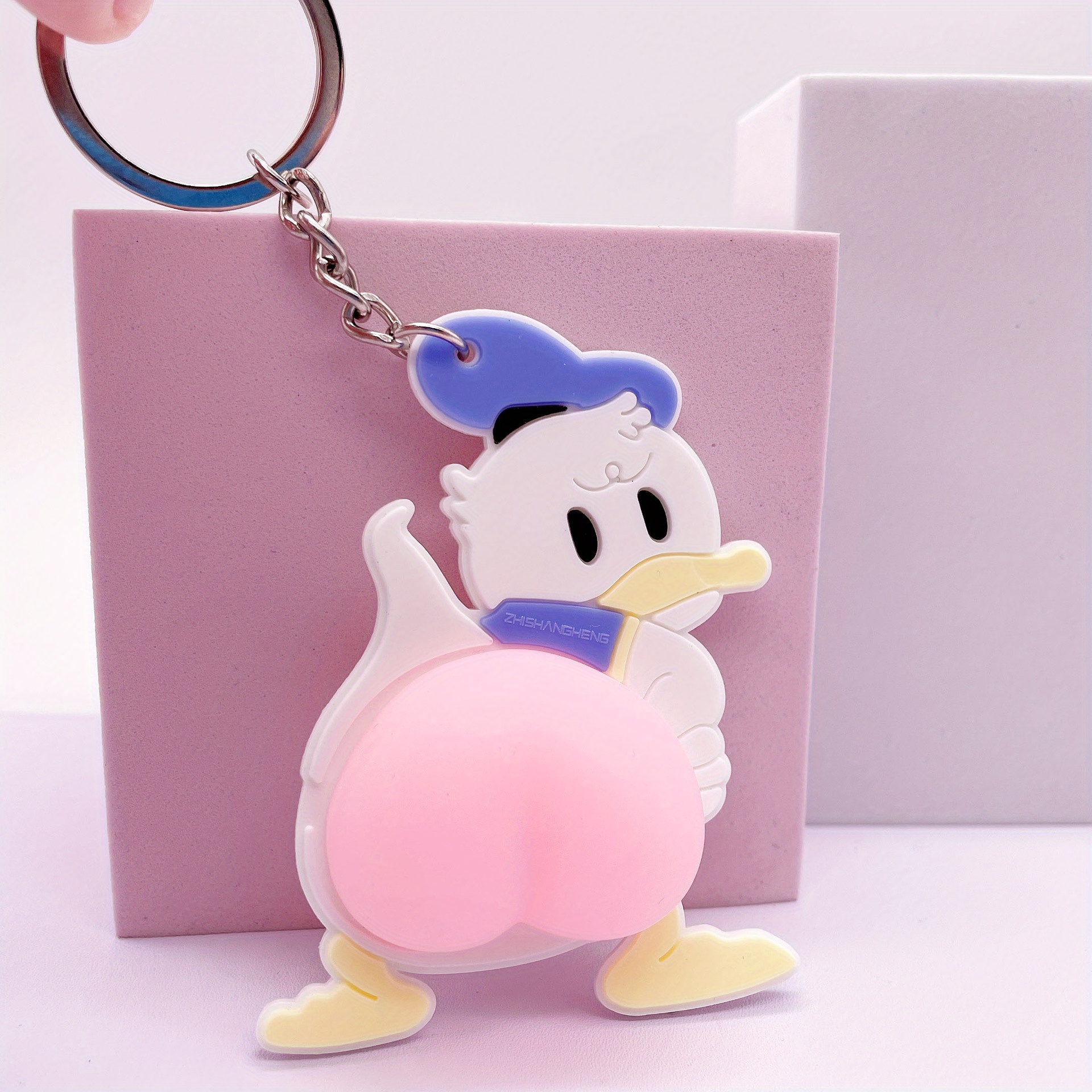 Cartoon Anime Butt Keychain, Funny Fidget Toy