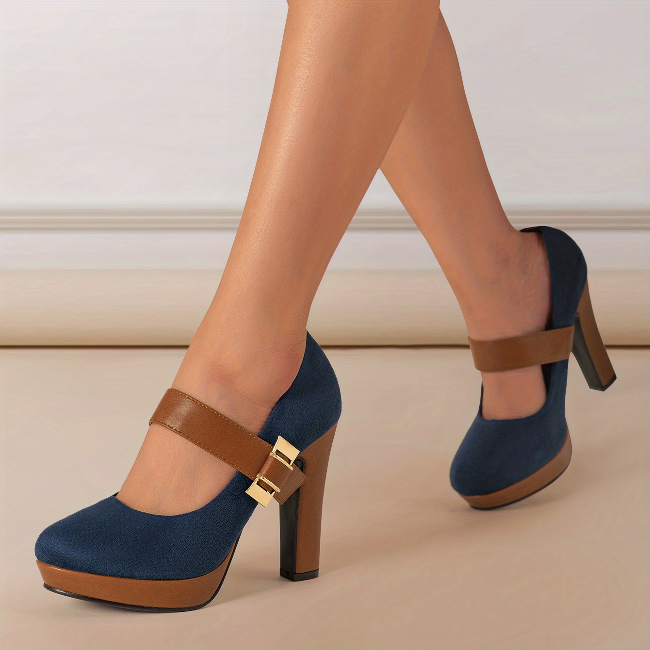 elerhythm Mary Janes - Zapatos de tacón para mujer de los años 20, estilo  retro de los años 20, Gatsby de los años 50, punta redonda, hebilla de  perlas, correa de tobillo