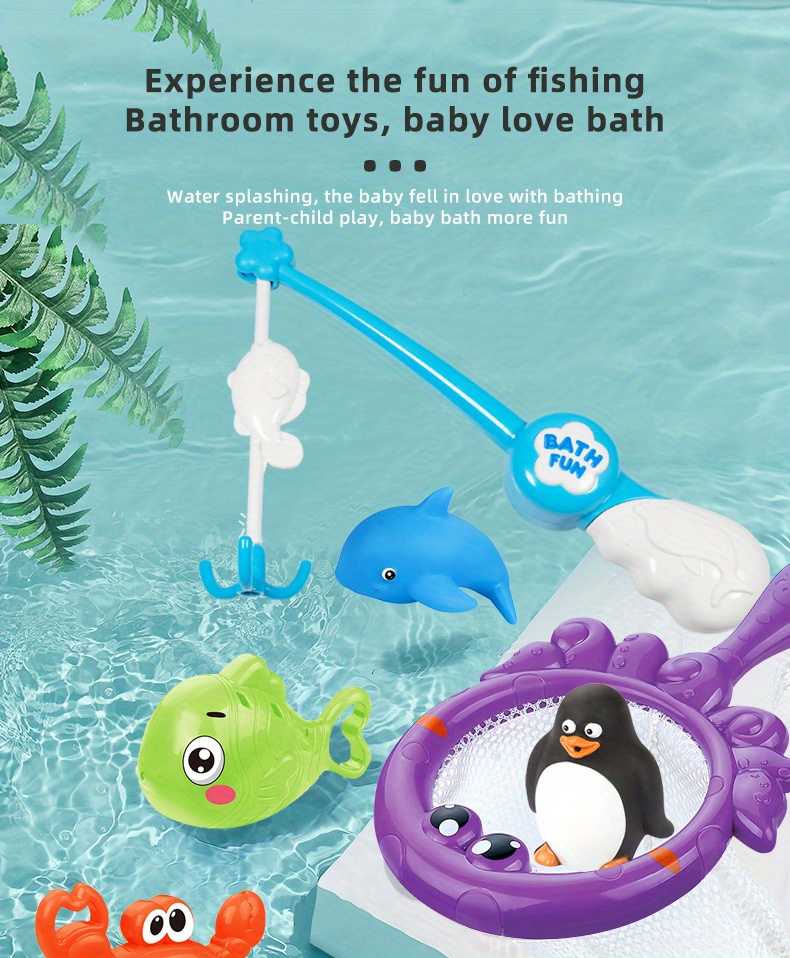 Bath Toys For Toddlers Fun Fishing Games Bathtub Toy w/Fishing