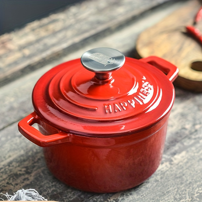  Dutch Oven Pot with Lid, Enameled Cast Iron Coated