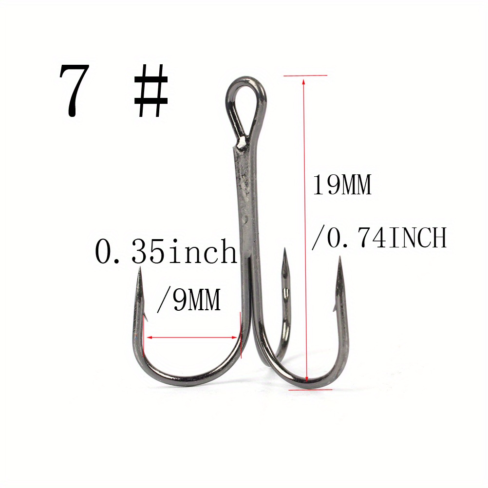 Letoyo Matte Tin + Super Strong 3-10# Three Prong Hook Modified Fishing Hook  New Anti-Rust And Barbed Design