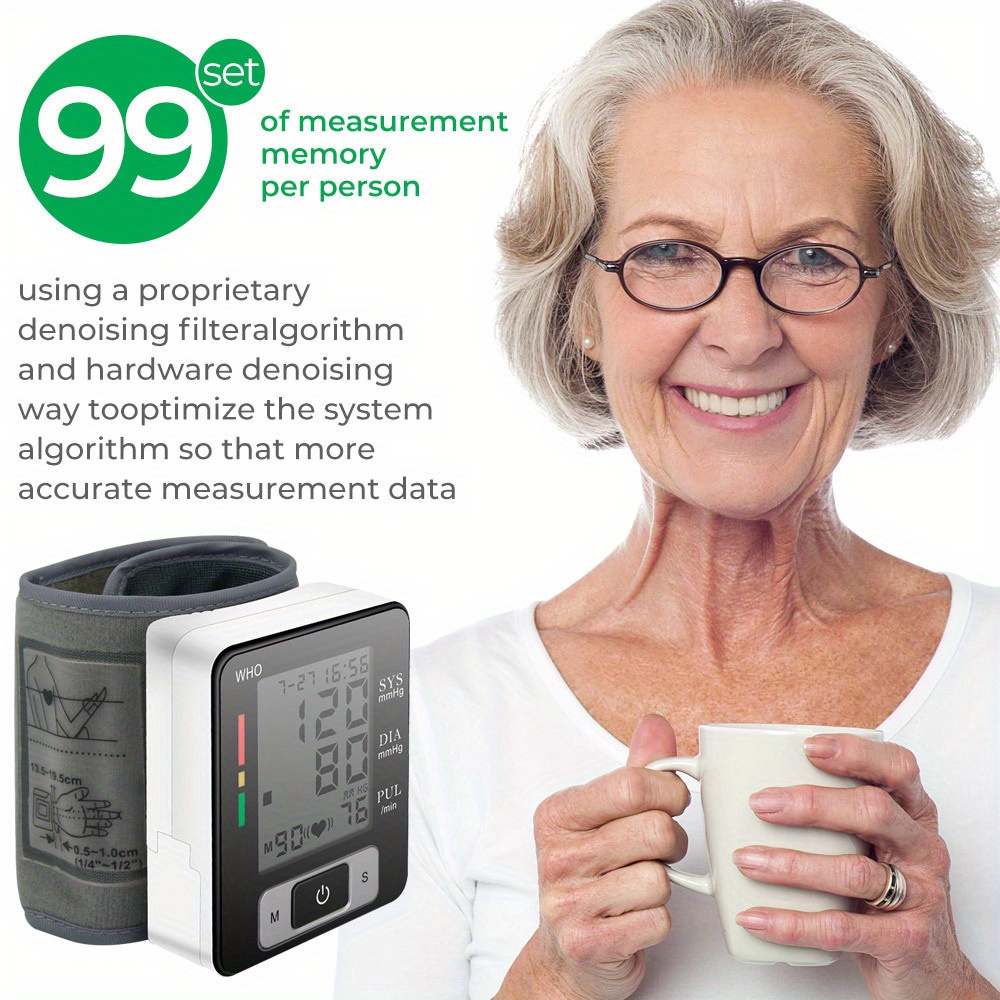 Blood Pressure Machine Wrist Blood Pressure Monitor,lcd Adjustable