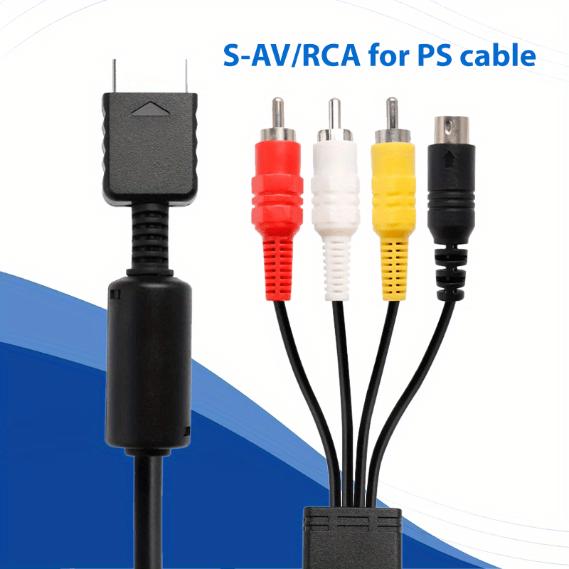 6Ft câble AV pour PS2 PS1 PS3 AV vers RCA Composite Audio - Temu