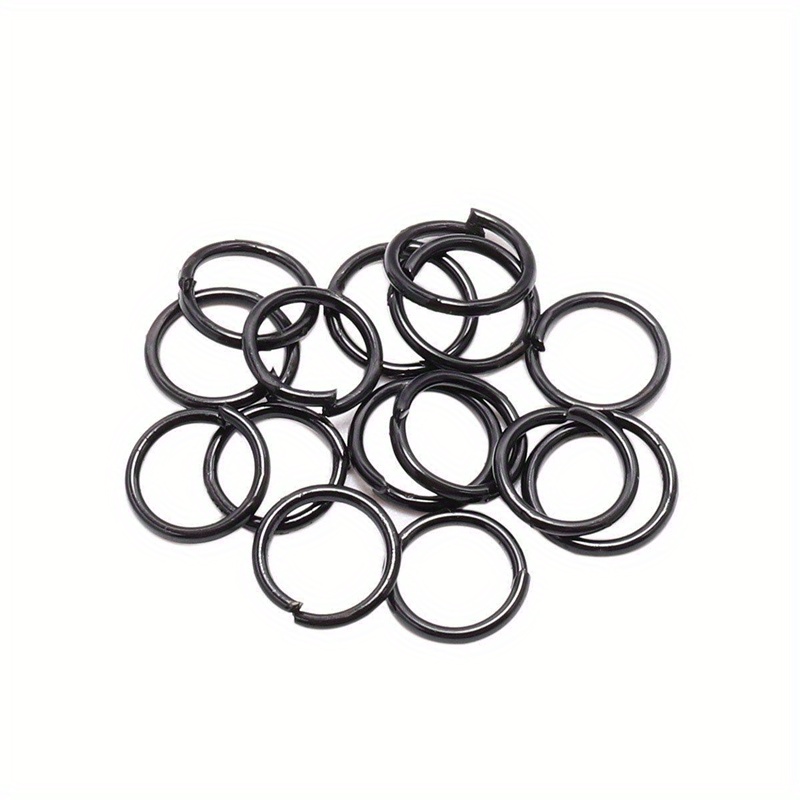 Black O Ring Connectors Metal Open Jump Rings Set 304 - Temu