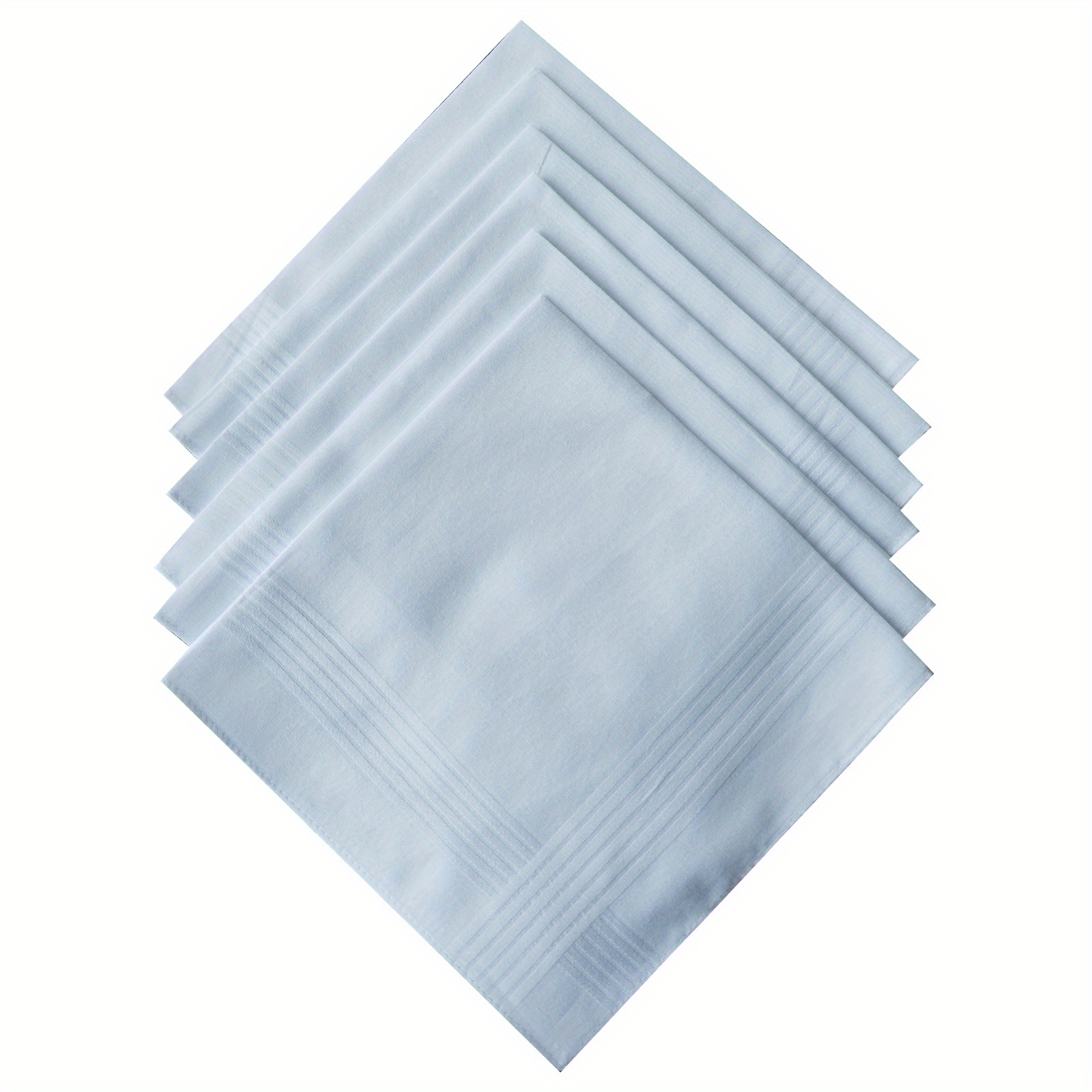 Pañuelo de algodón suave para hombre, 100 pañuelos de algodón puro, juego  de regalo, paquete de 6