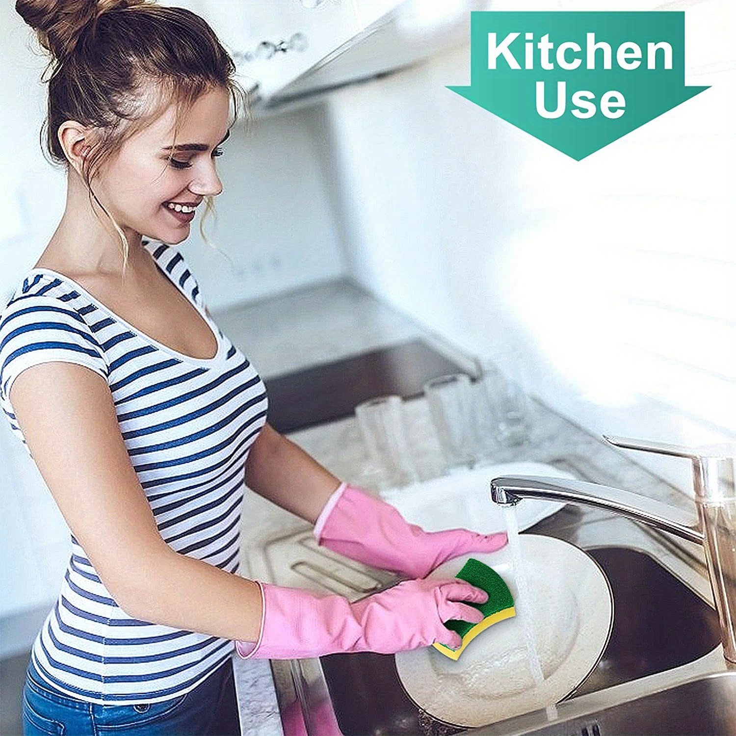 Spugna per piatti da cucina confezionata singolarmente, spugnette abrasive  antiodore, per lavare piatti, salviette per la pulizia della casa, piatti