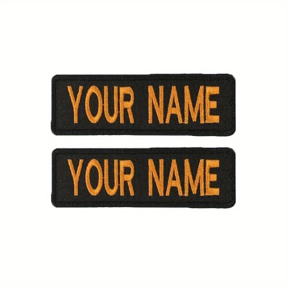 Personalized Embroidered Name Patch With Hook Fastener - Temu