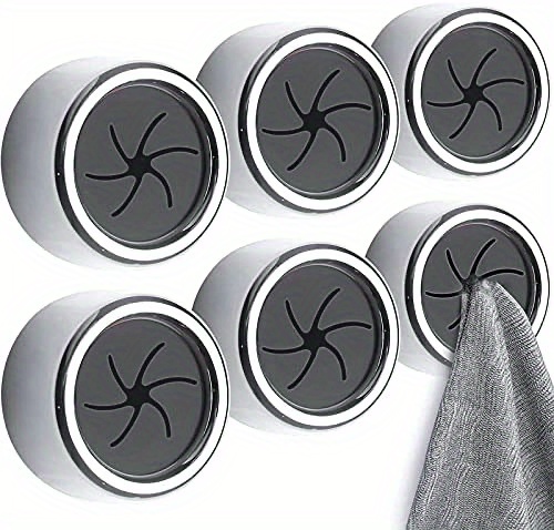 2pcs Modern Black & White Spiral Towel Holders - Wall-Mounted Durable Plastic Kitchen & Bath Towel Rack with Glossy Finish, Easy Installation with Screws/Adhesive, Space-Saving Design for Contemporary Homes - Black & White Decor, Scratch- (Ideal for Bathrooms) - Stylish Spiral Cross Design, Polished Finish, Secure Grip for Towels, Minimalist Aesthetic, Functional & Easy Use