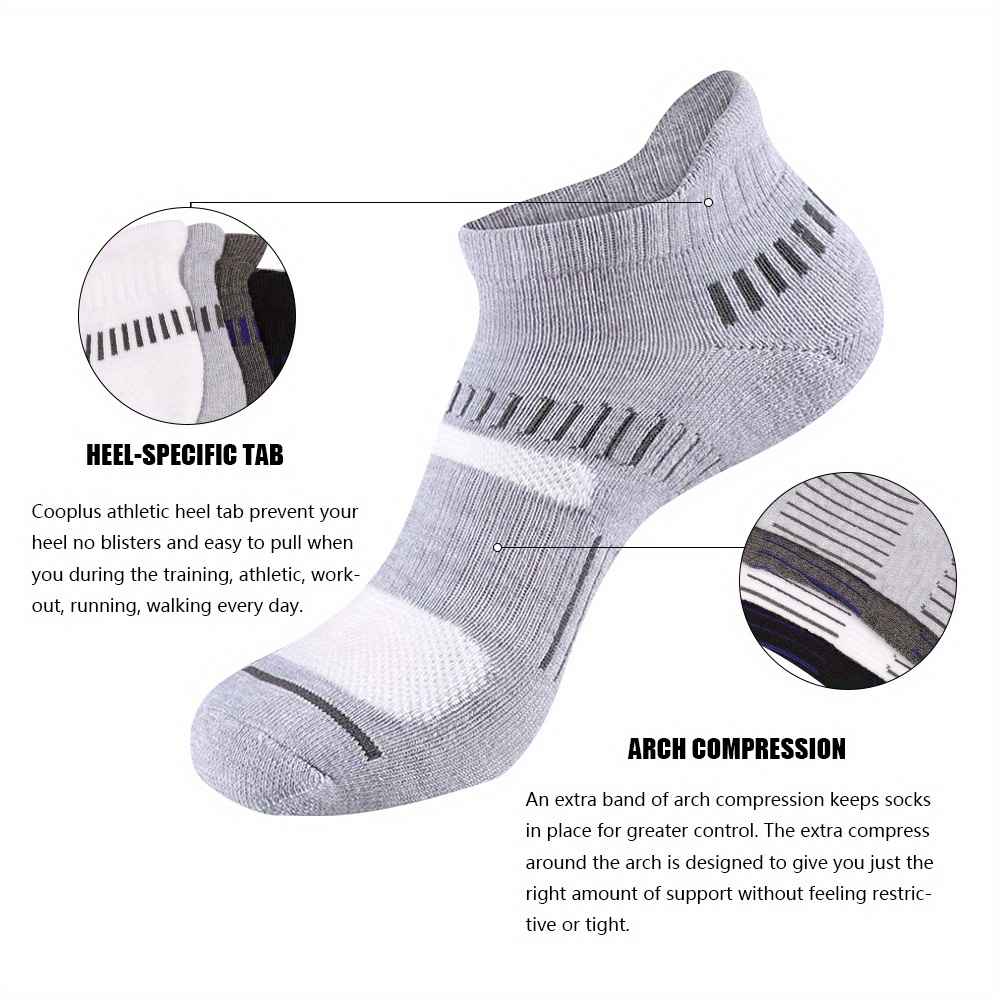 Men`s Ankle Socks with Cushion, Sport Athletic Running Socks - XW02223 -  IdeaStage Promotional Products