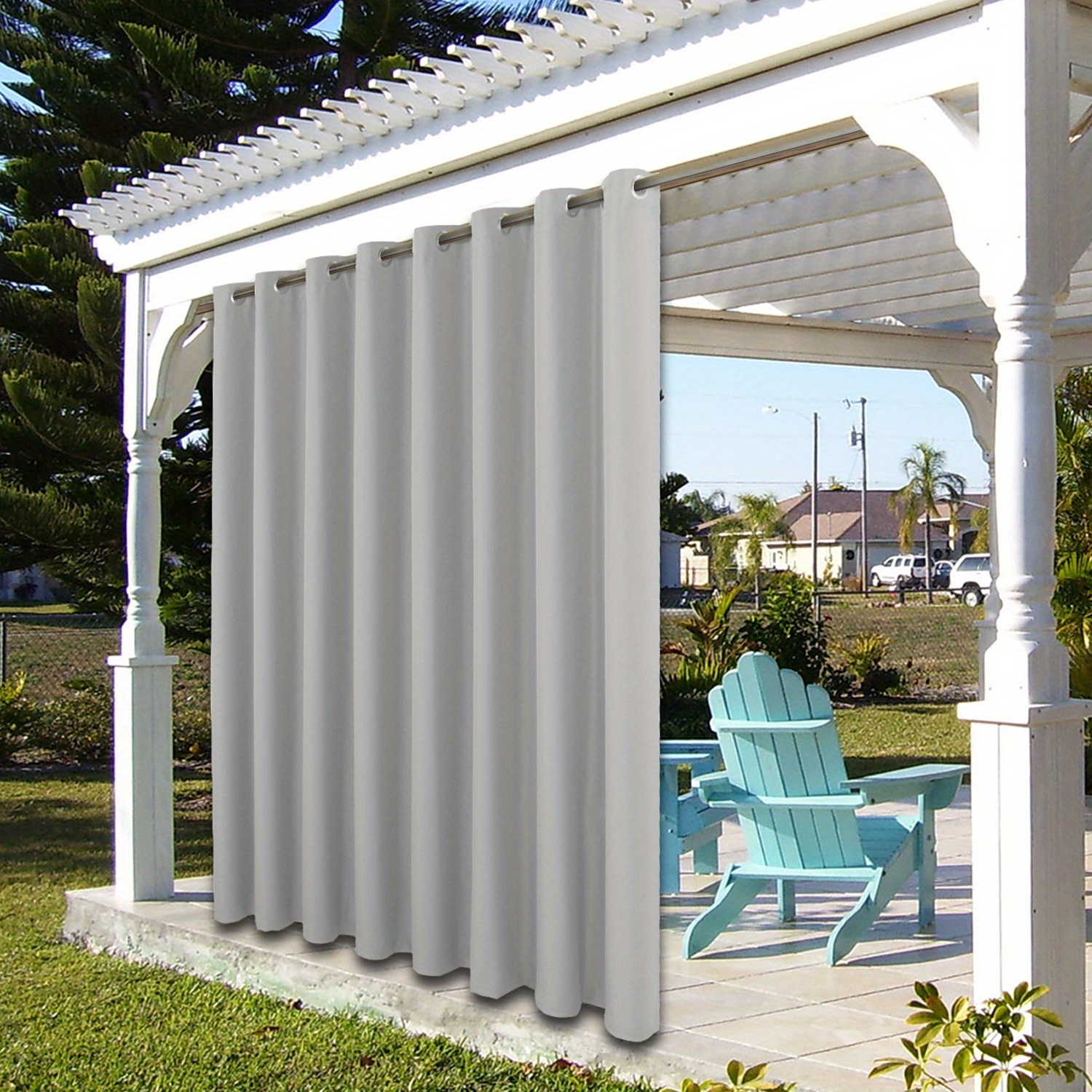 Waterproof Grommet Top Curtain for Indoor & Outdoor