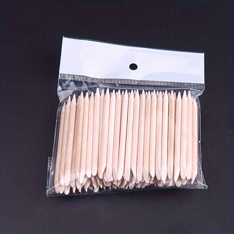 200PCS Orange Sticks for Nails, Wooden Cuticle Pusher Sticks 4.5