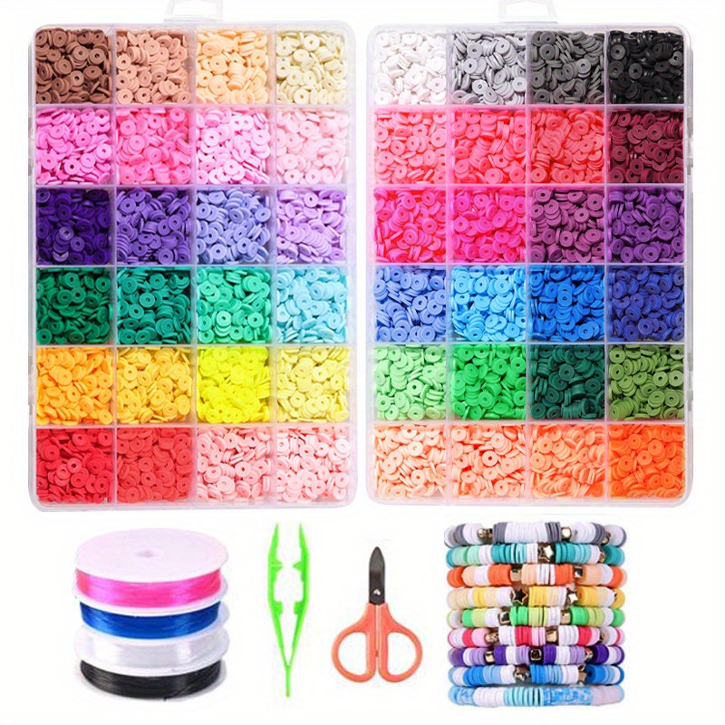 Deinduser Bracelet Making Kit with Stand - 28 Colors Clay Beads for  Bracelets, Jewelry Making