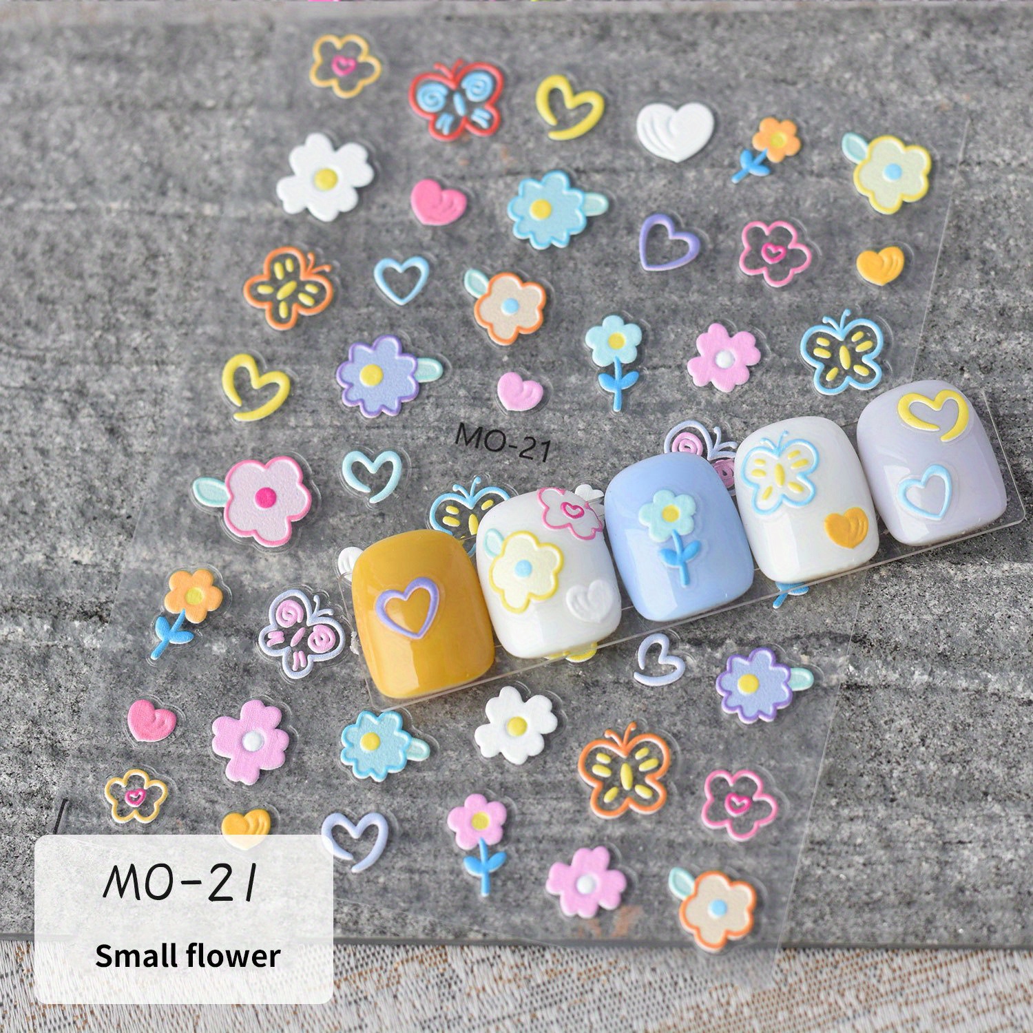 Pegatinas para uñas Mariposas y flores Stickers decoraciones de uñas nail  art