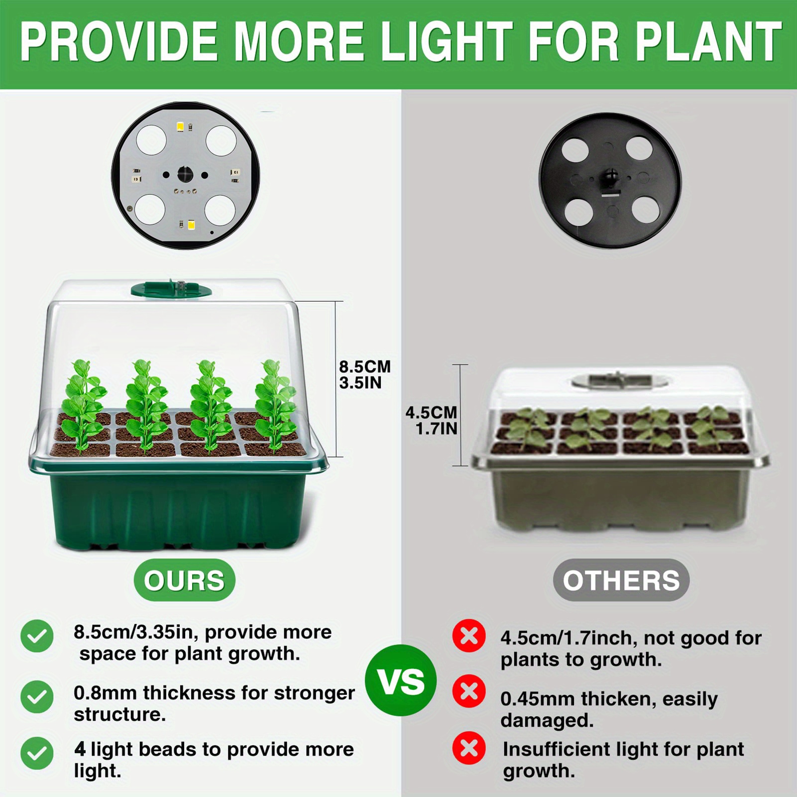 Germination Trays Grow Light Plant Germination Starter Kit Temu